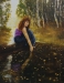 mingaa-on-golden-pond ( oil, goldleaf - 90 x 60cm )