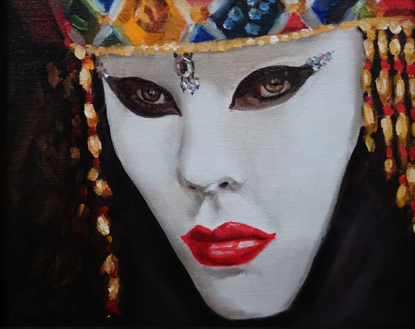 masquerade-arlecchino( oil - 20 x 25cm )