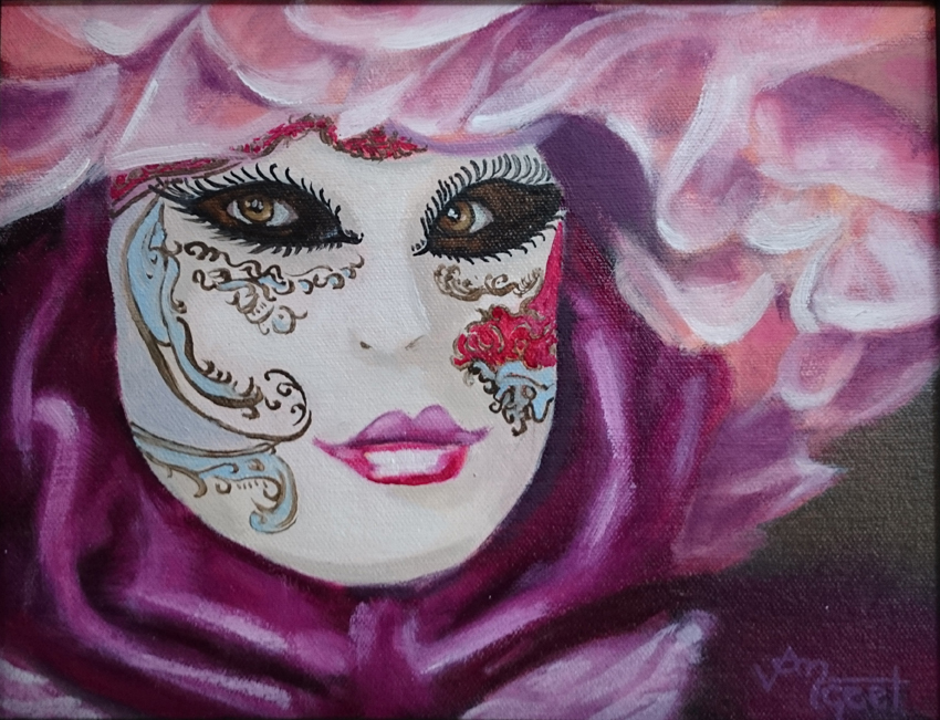 masquerade-rosa( oil - 30 x 40cm )