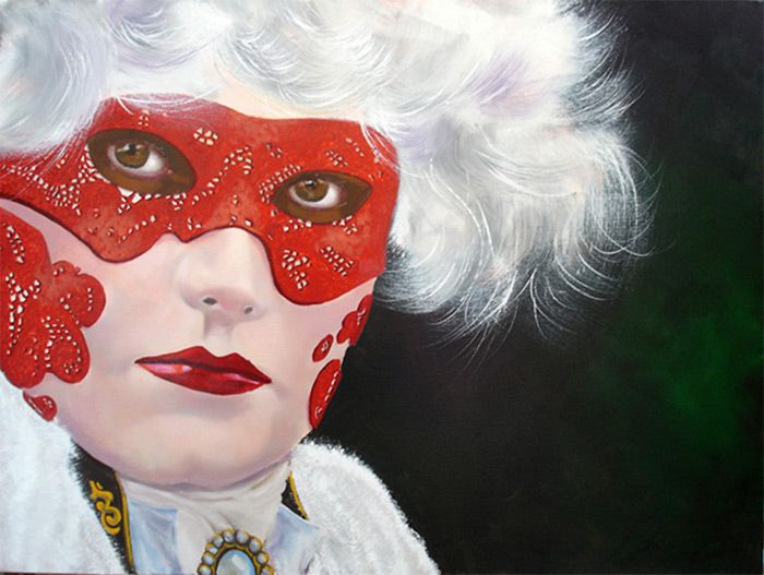 scarlet-masquerade( oil - 75 x 100cm )
