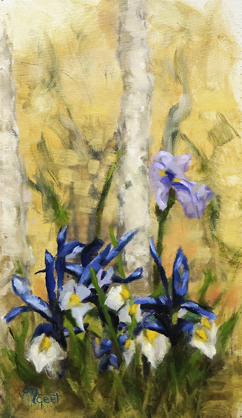 Iris ( oil 50 x 30cm )