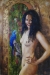 aphrodite-and-the-blue-macaw  ( oil - 135 x 100cm )